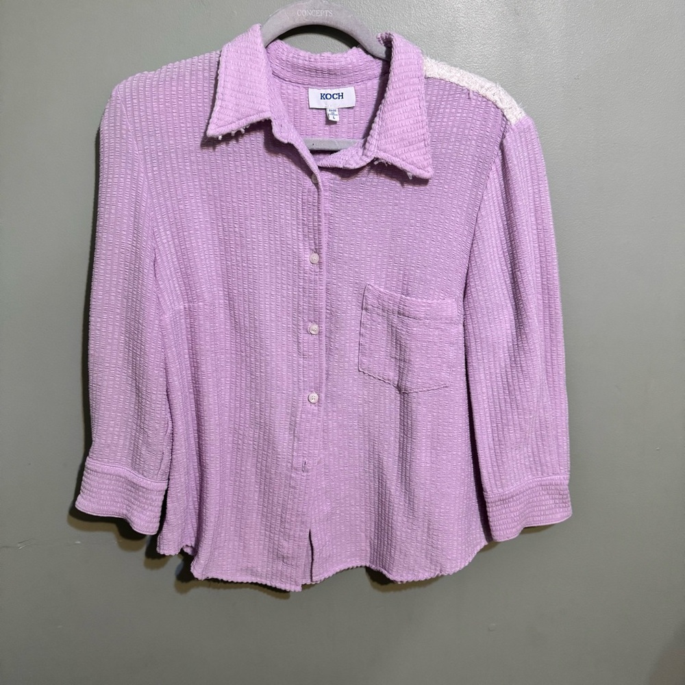 Koch Textured Lavender Blouse